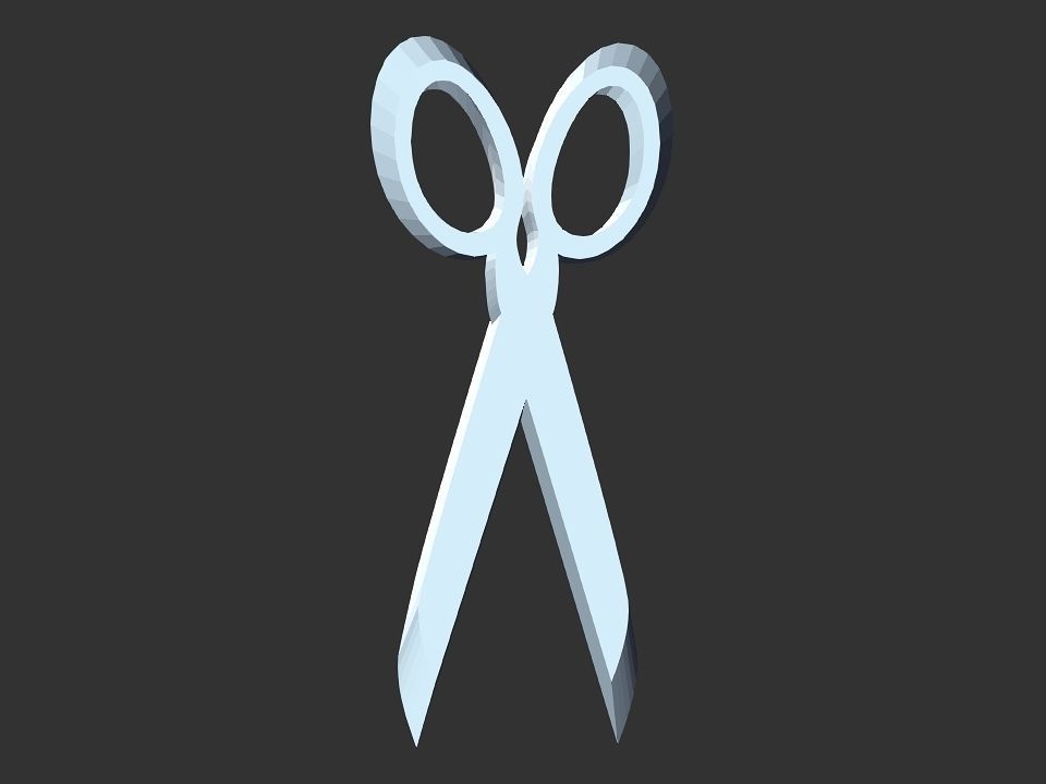 3D scissor shape 3D print model_2