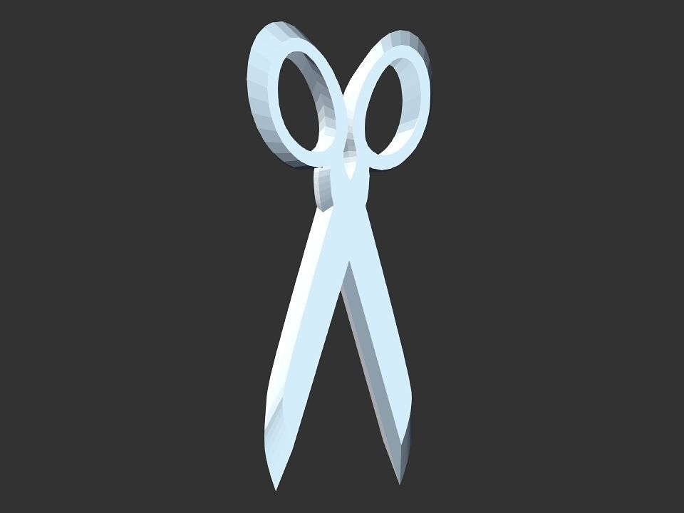 3D scissor shape 3D print model_34