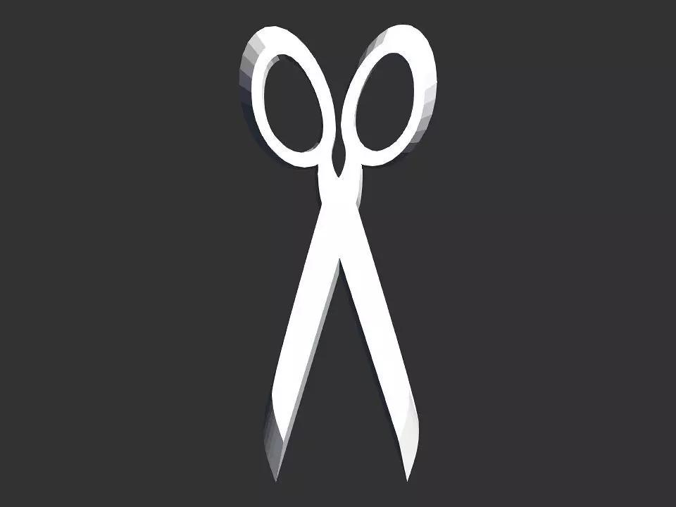 3D scissor shape 3D print model_0