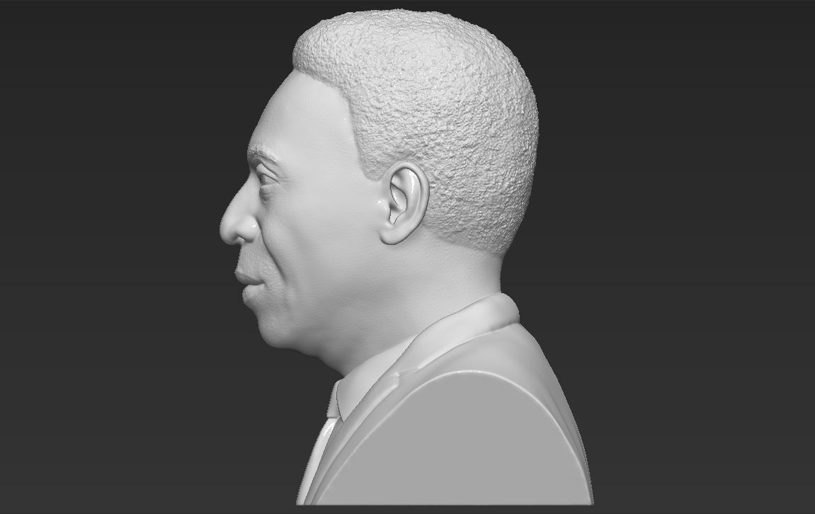 Pele bust 3D printing ready stl obj formats 3D print model_3