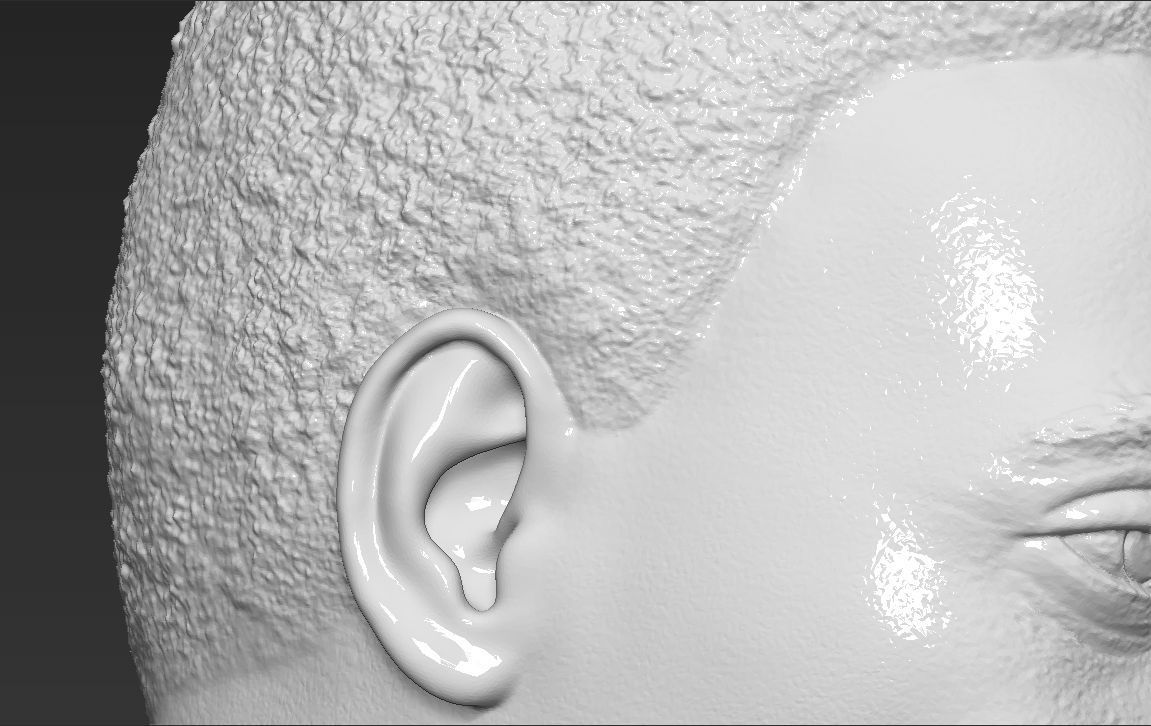 Pele bust 3D printing ready stl obj formats 3D print model_22