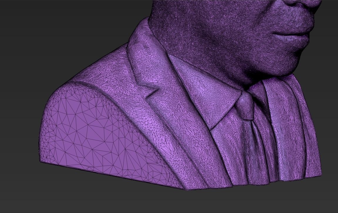 Pele bust 3D printing ready stl obj formats 3D print model_30