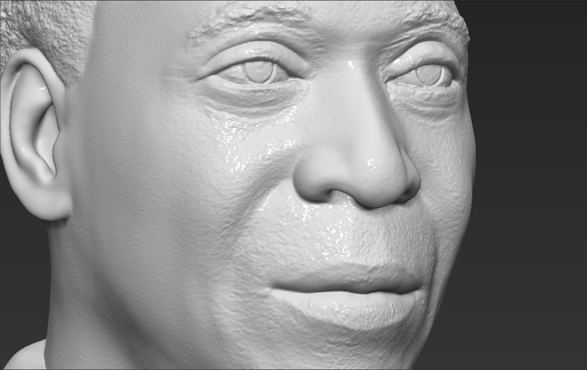 Pele bust 3D printing ready stl obj formats 3D print model_12