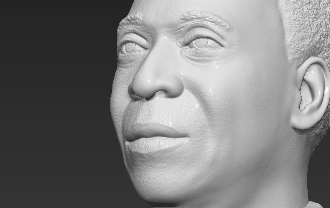 Pele bust 3D printing ready stl obj formats 3D print model_13