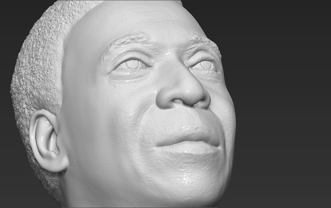 Pele bust 3D printing ready stl obj formats 3D print model_17