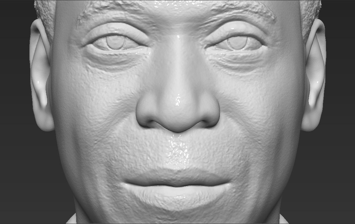 Pele bust 3D printing ready stl obj formats 3D print model_11