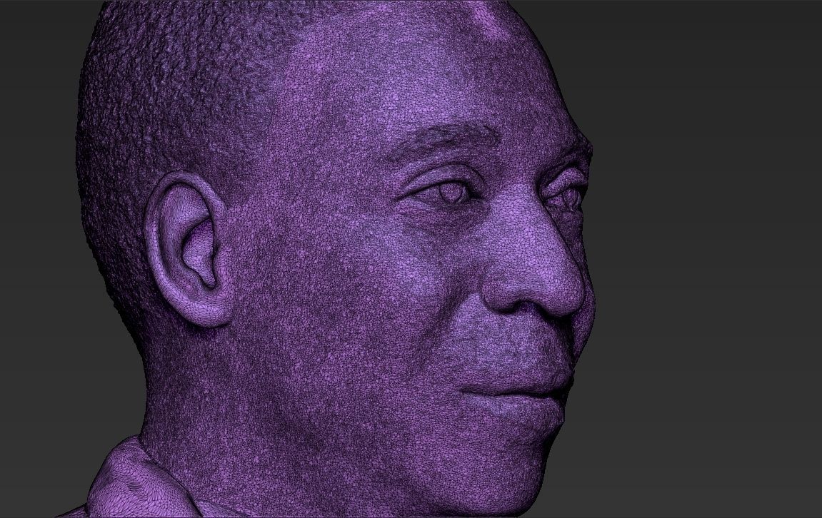 Pele bust 3D printing ready stl obj formats 3D print model_29