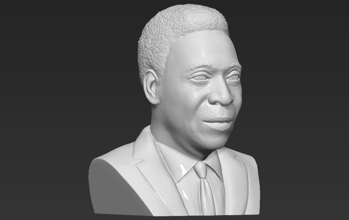 Pele bust 3D printing ready stl obj formats 3D print model_9