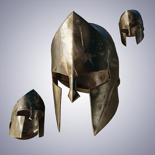 Greek helmet Low-poly 3D model