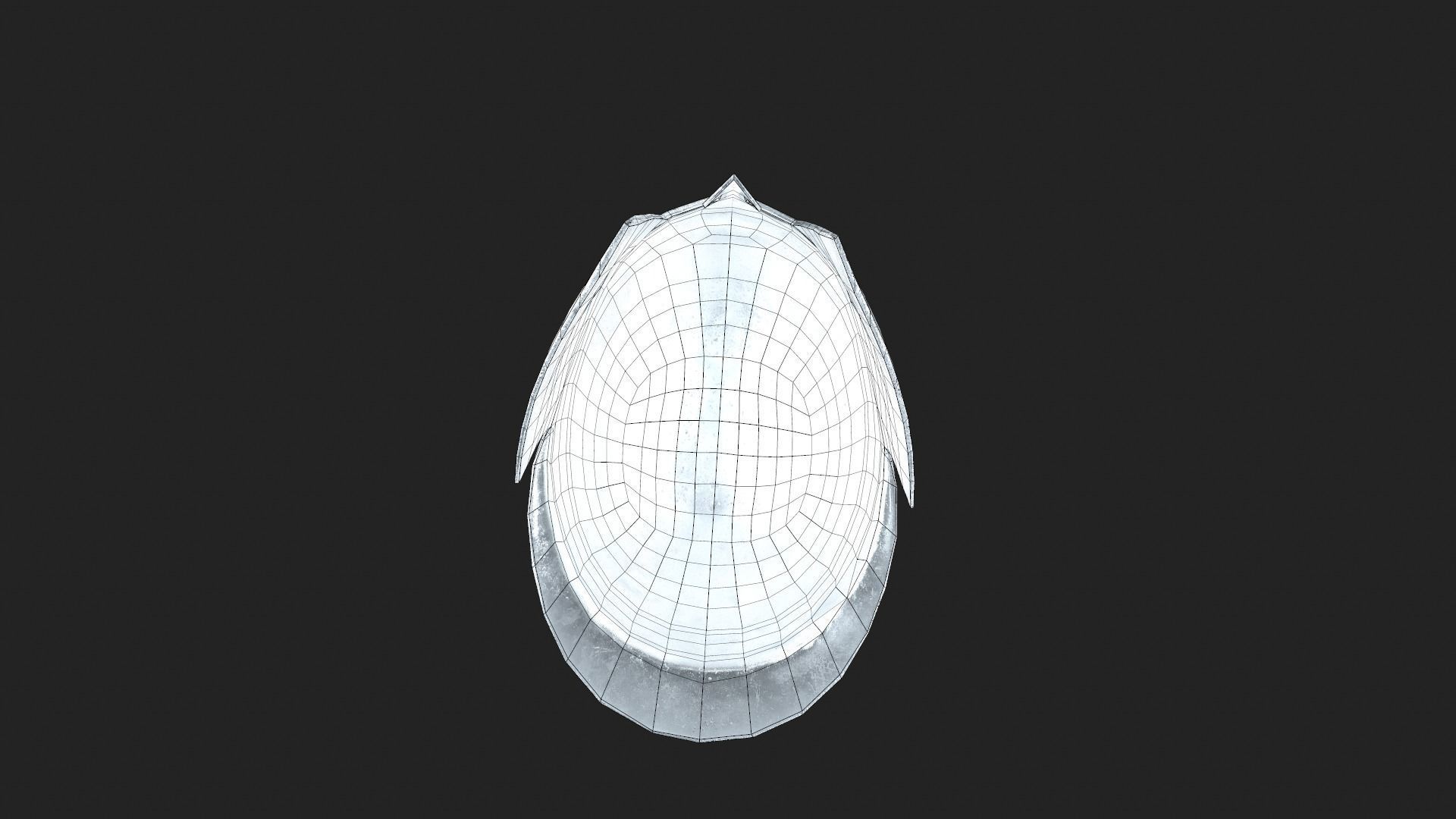 Greek helmet Low-poly 3D model_14