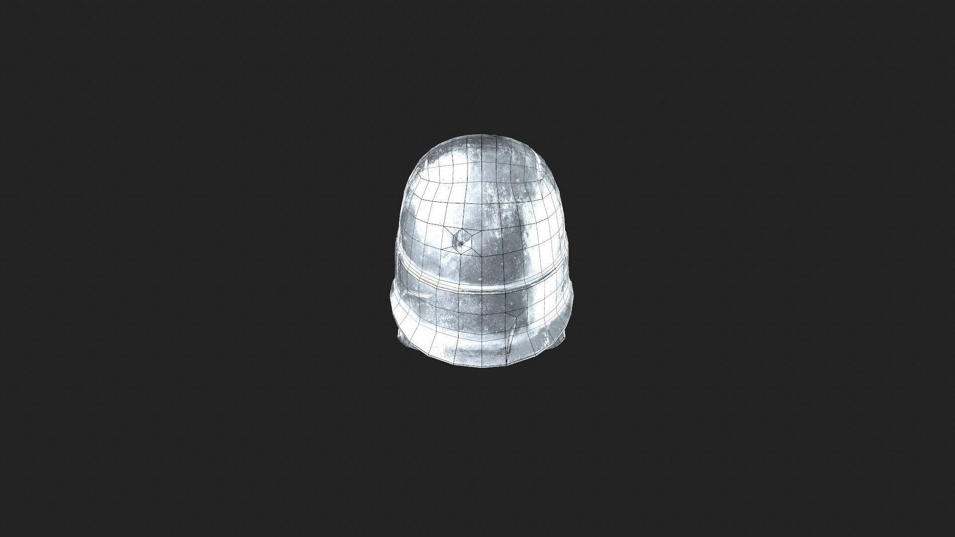 Greek helmet Low-poly 3D model_16