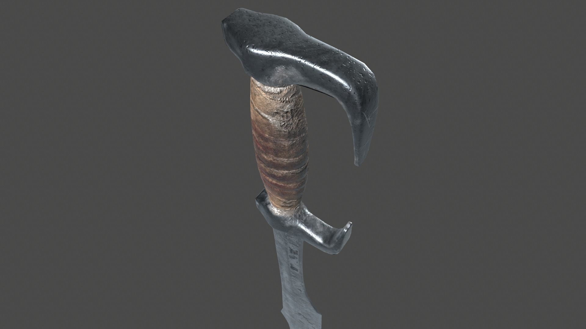 Spartan sword Low-poly 3D model_20