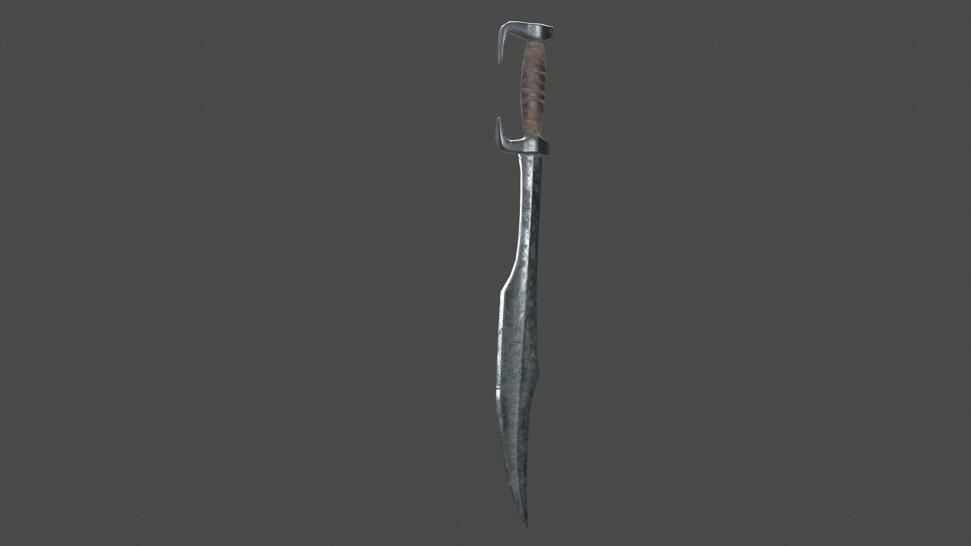 Spartan sword Low-poly 3D model_17