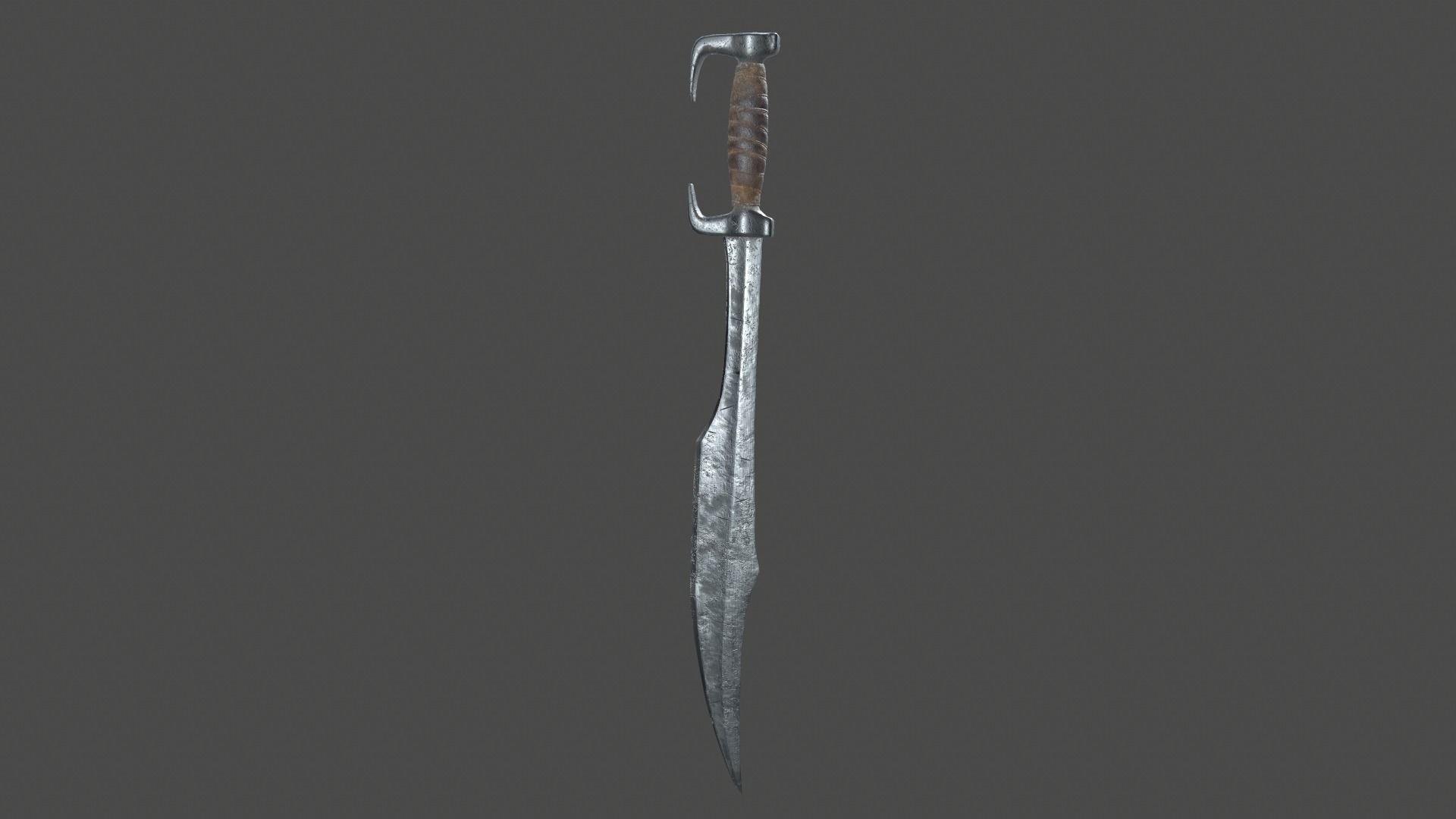 Spartan sword Low-poly 3D model_11