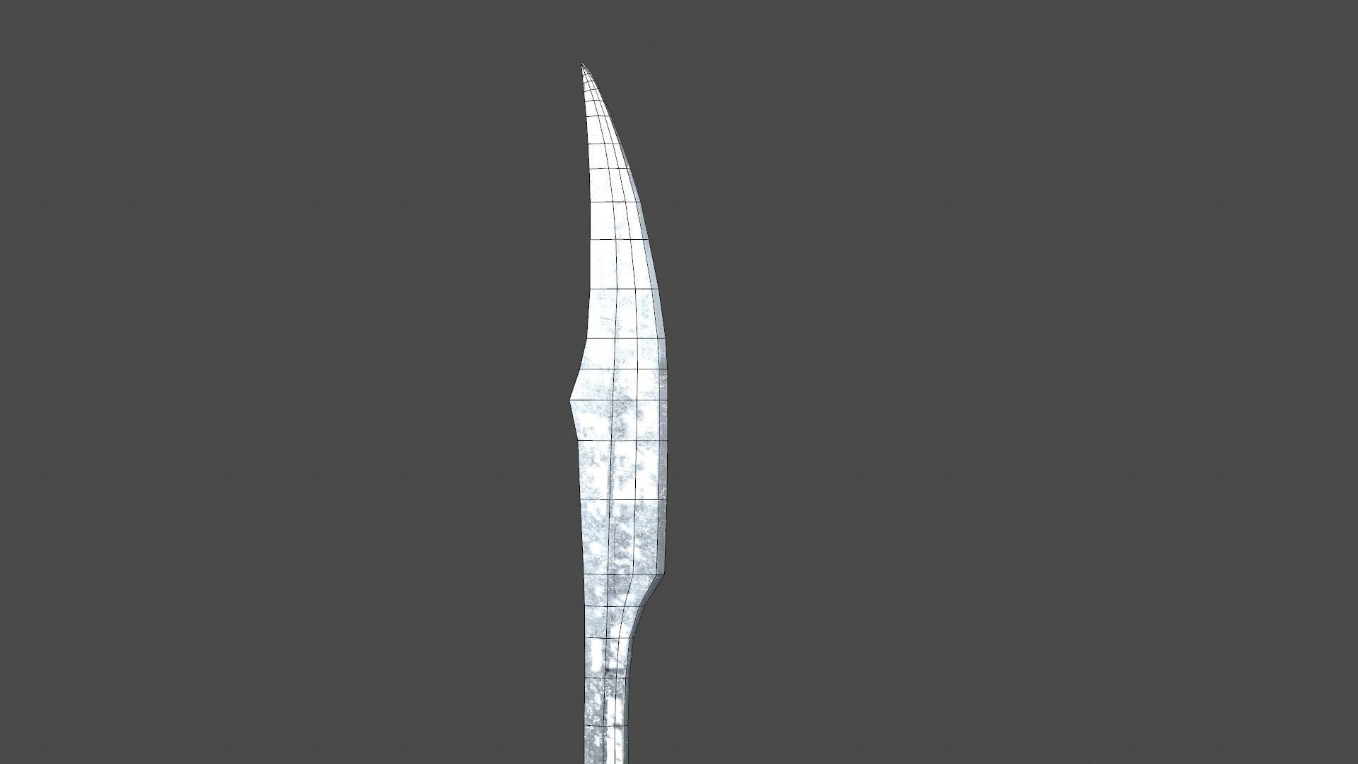 Spartan sword Low-poly 3D model_9