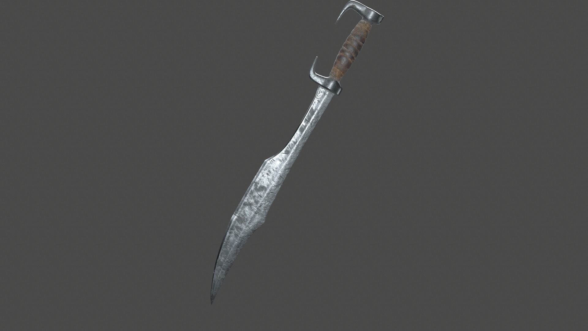 Spartan sword Low-poly 3D model_10