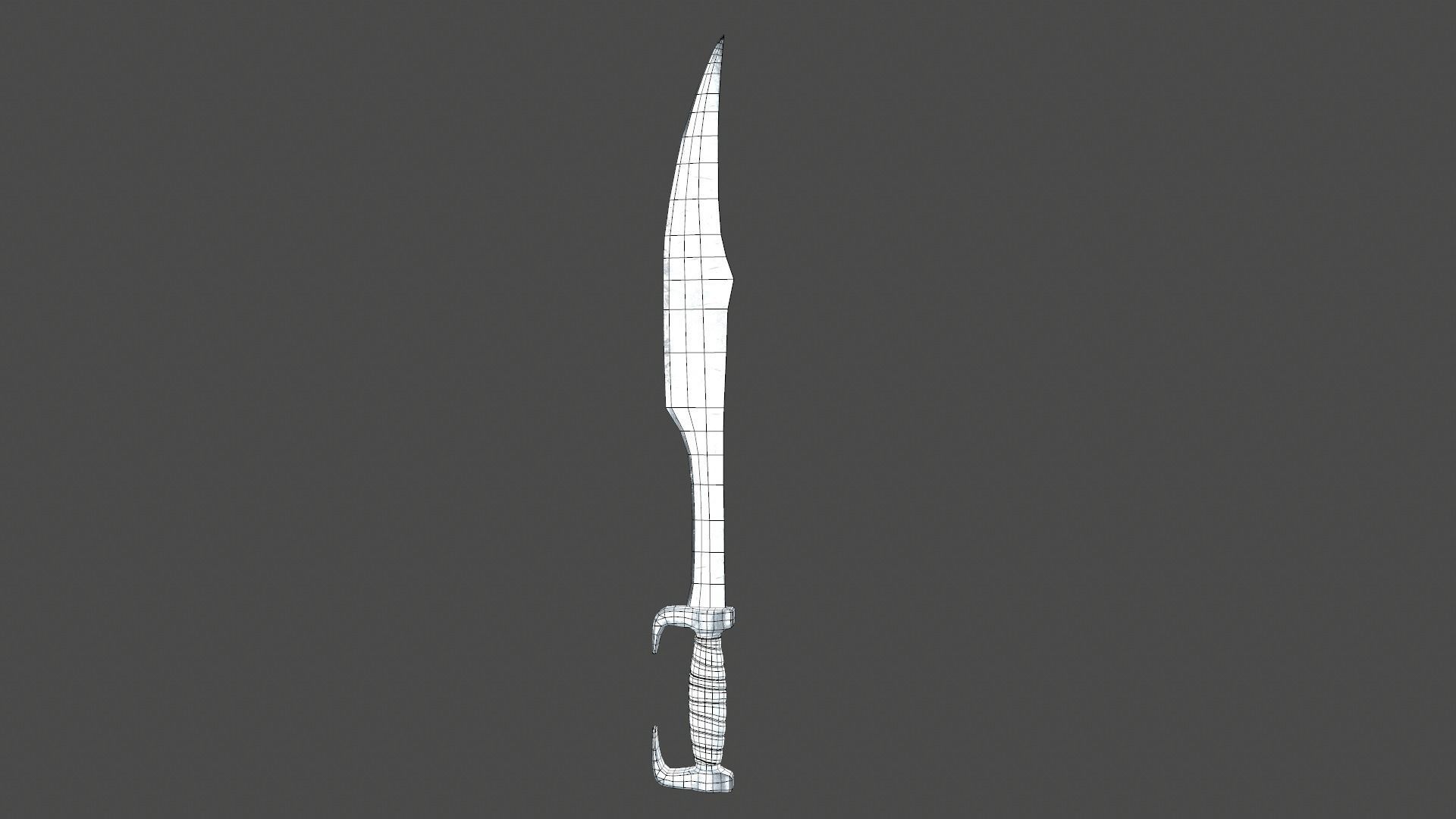 Spartan sword Low-poly 3D model_6