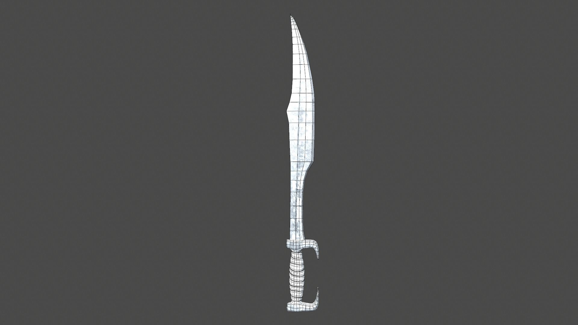 Spartan sword Low-poly 3D model_7