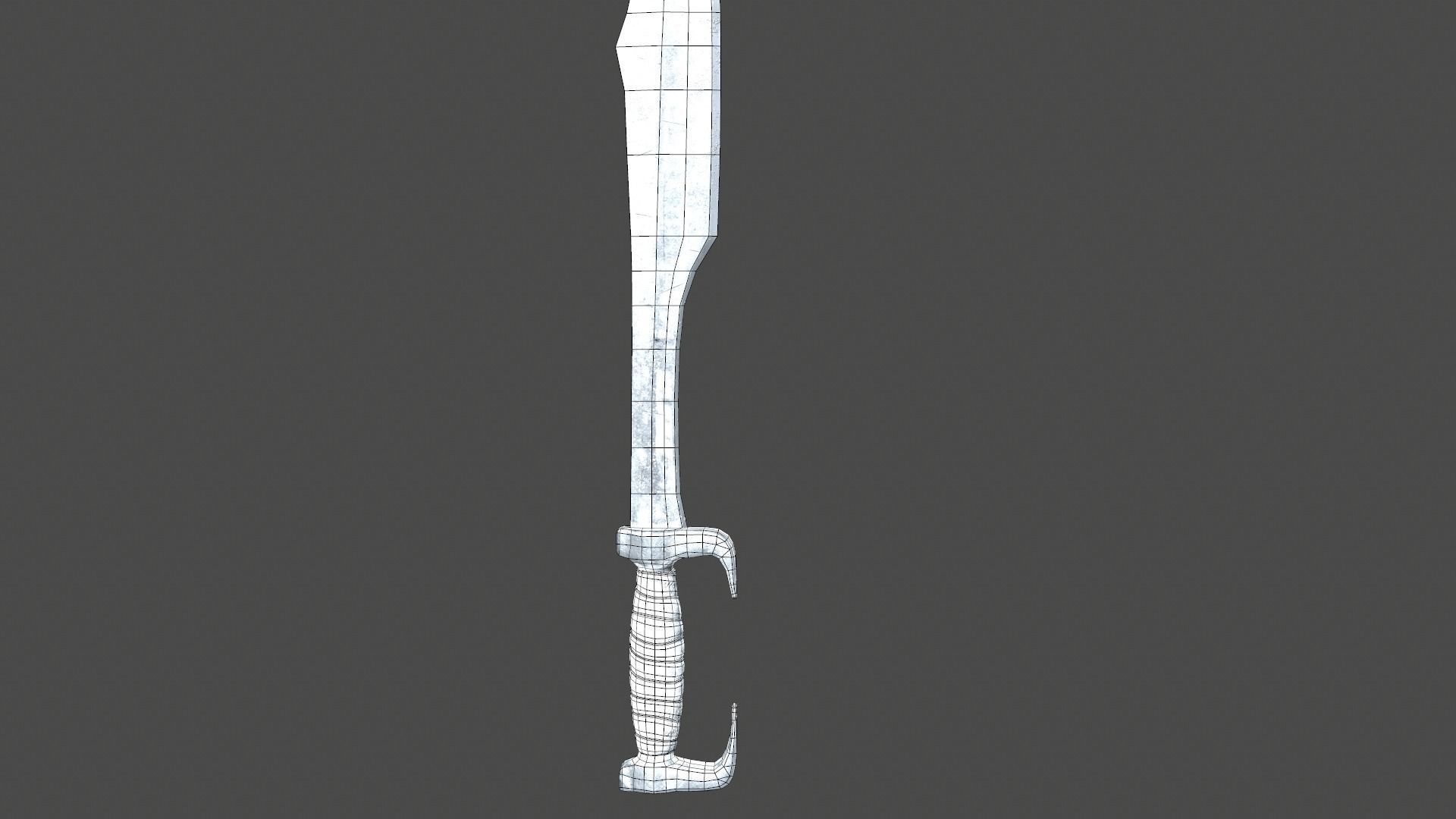 Spartan sword Low-poly 3D model_8