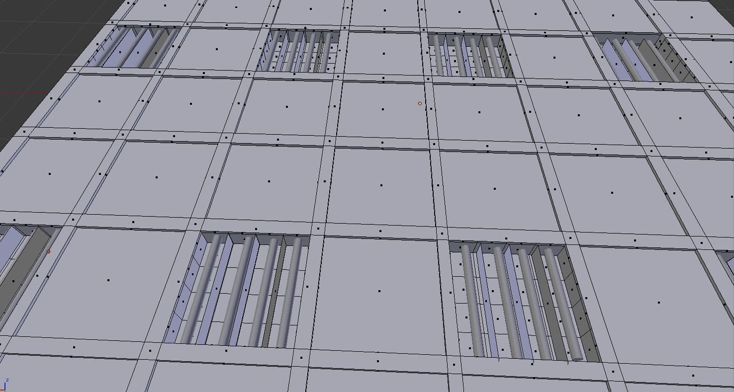 Office Ceiling model Free 3D model_2