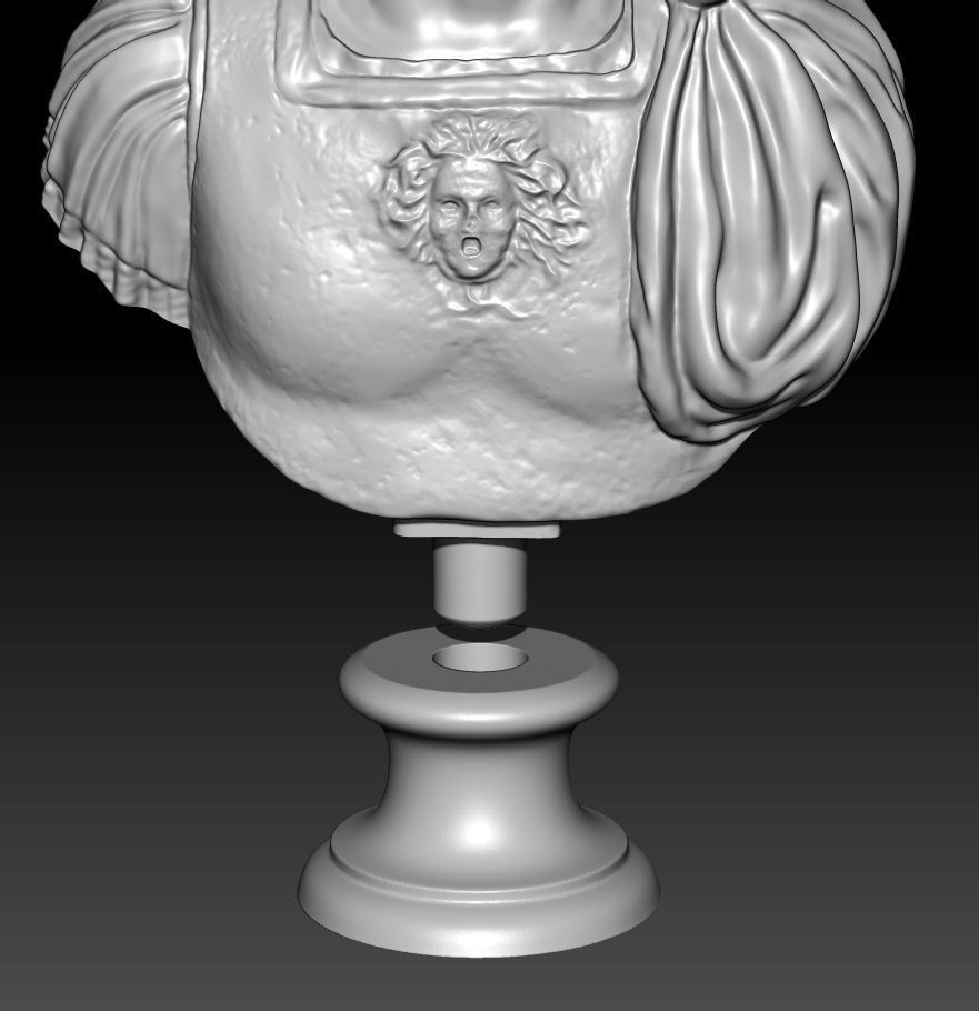 Caesar Skull Bust 3D print model_6
