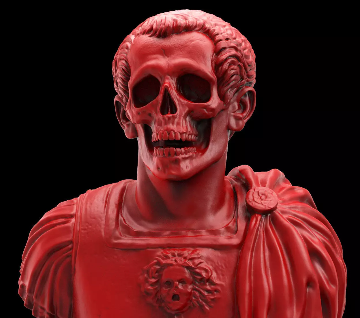 Caesar Skull Bust 3D print model_0