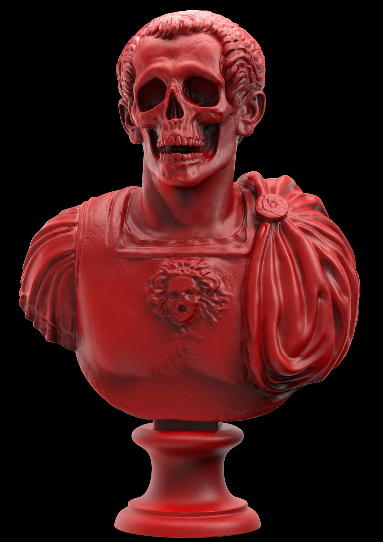 Caesar Skull Bust 3D print model_8
