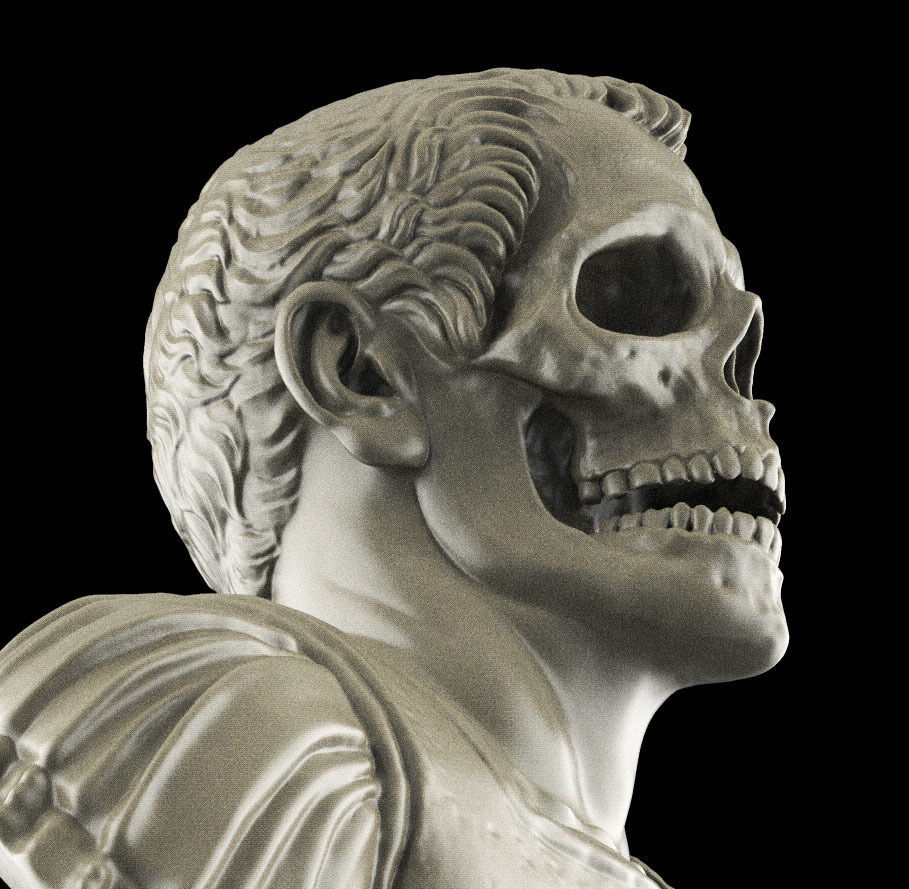 Caesar Skull Bust 3D print model_5