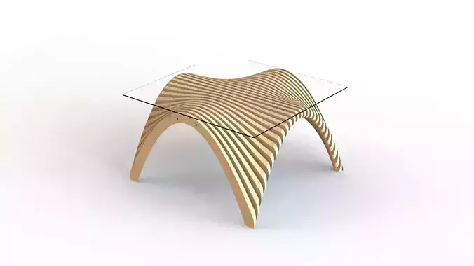Parametric Office Table 3D model