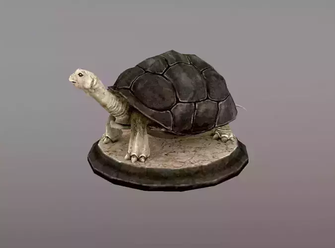 Statue Trutle Low-poly 3D model