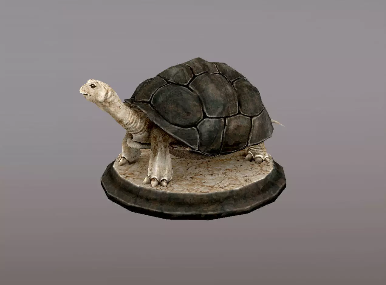 Statue Trutle Low-poly 3D model_0