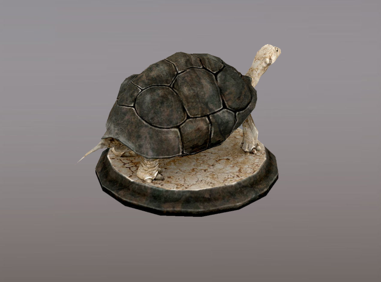 Statue Trutle Low-poly 3D model_2