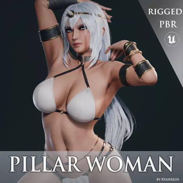 Ancient Tribal Goddess - Game Ready Low-poly 3D model_0