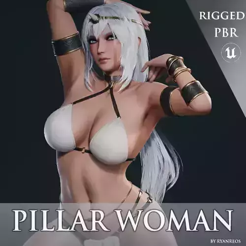 Ancient Tribal Goddess - Game Ready Low-poly 3D model