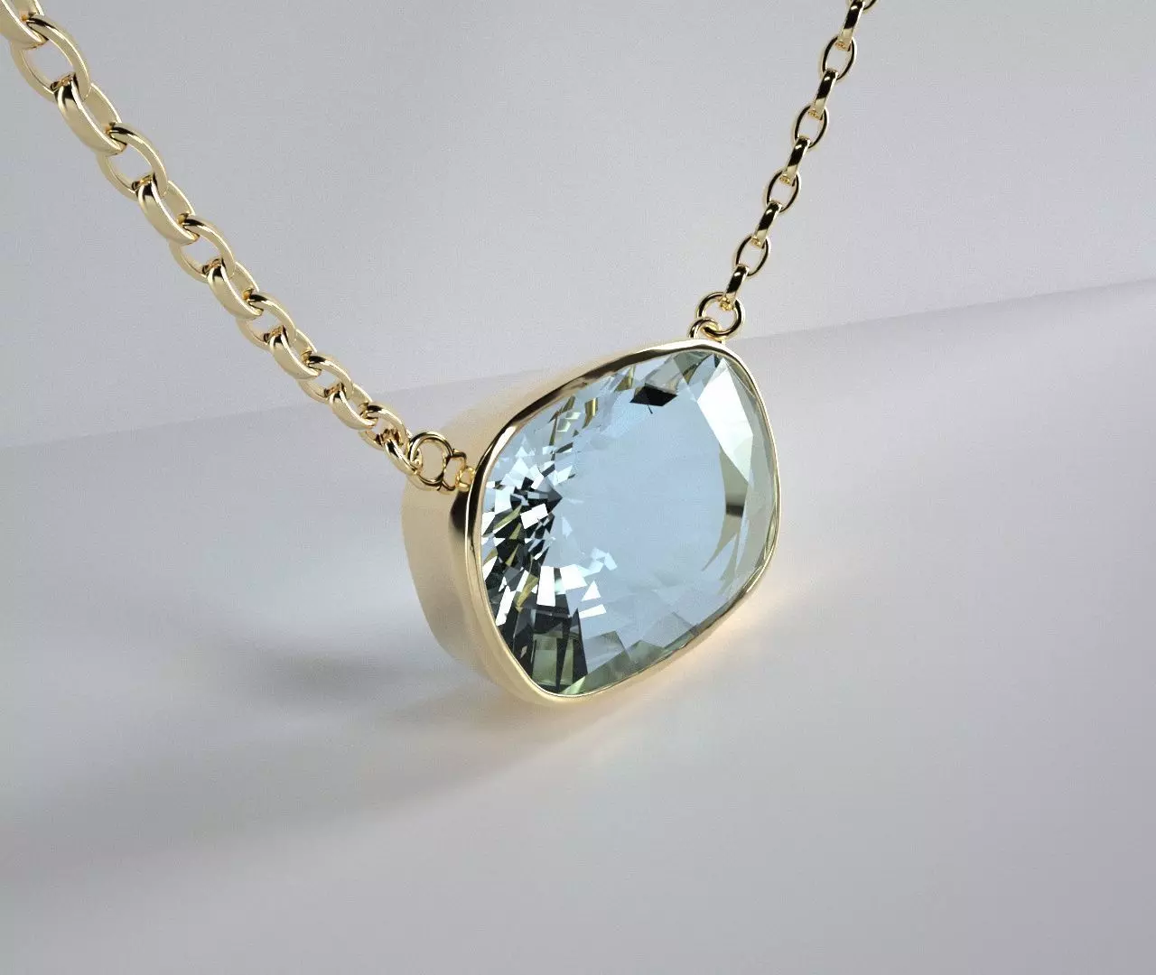 Aquamarine Pendant 3D print model
