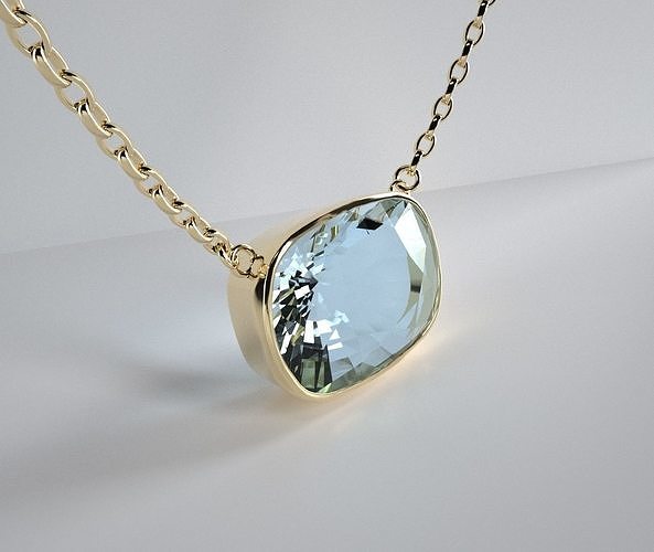 Aquamarine Pendant 3D print model