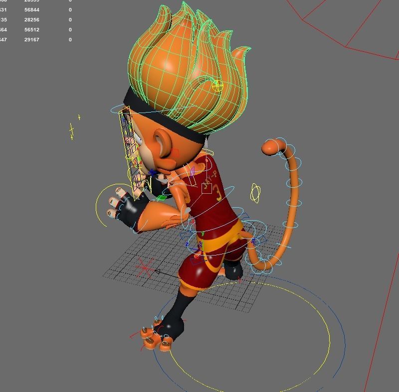 Monkey 3D Cartoon character Low-poly 3D model_3