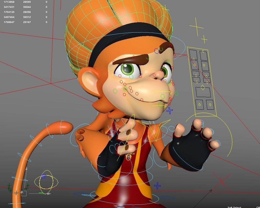 Monkey 3D Cartoon character Low-poly 3D model_5