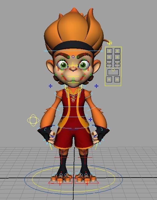 Monkey 3D Cartoon character Low-poly 3D model_6