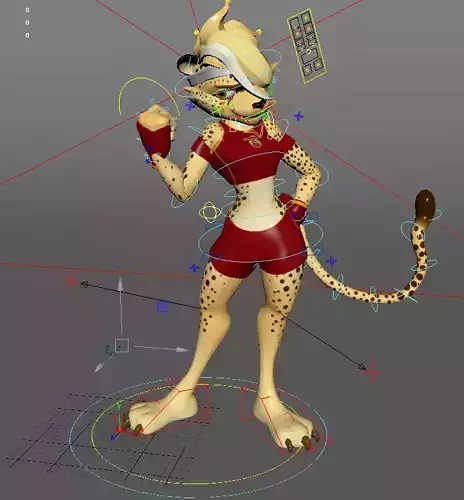 cheetah 3D Character Model Low-poly 3D model