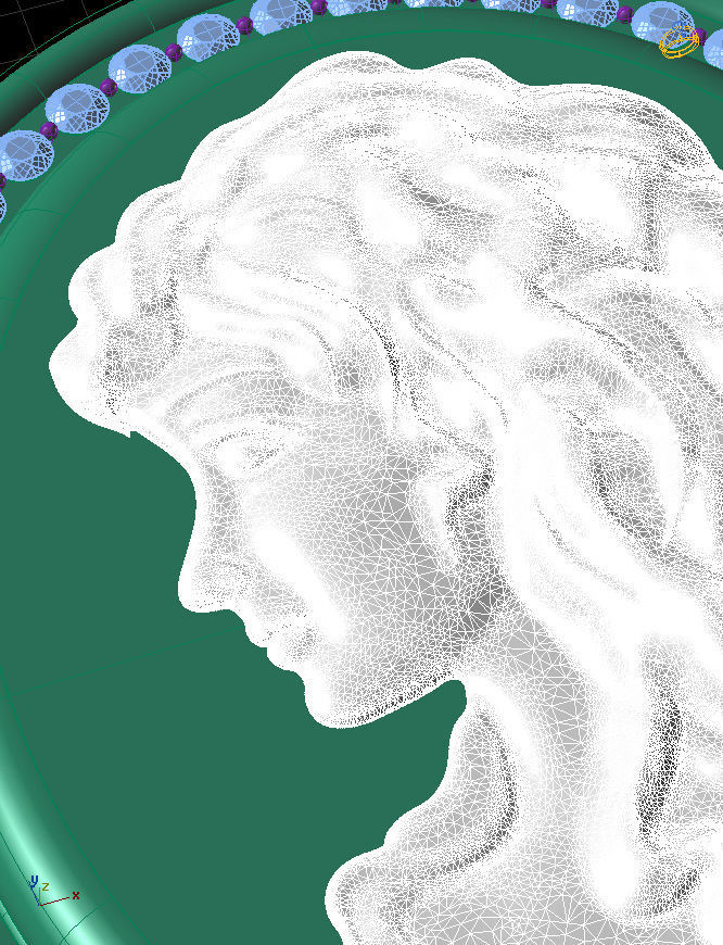 Cameo Brooche 001 3D print model_9