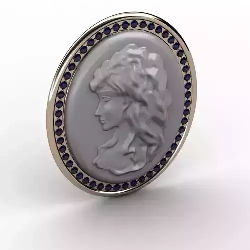 Cameo Brooche 001 3D print model