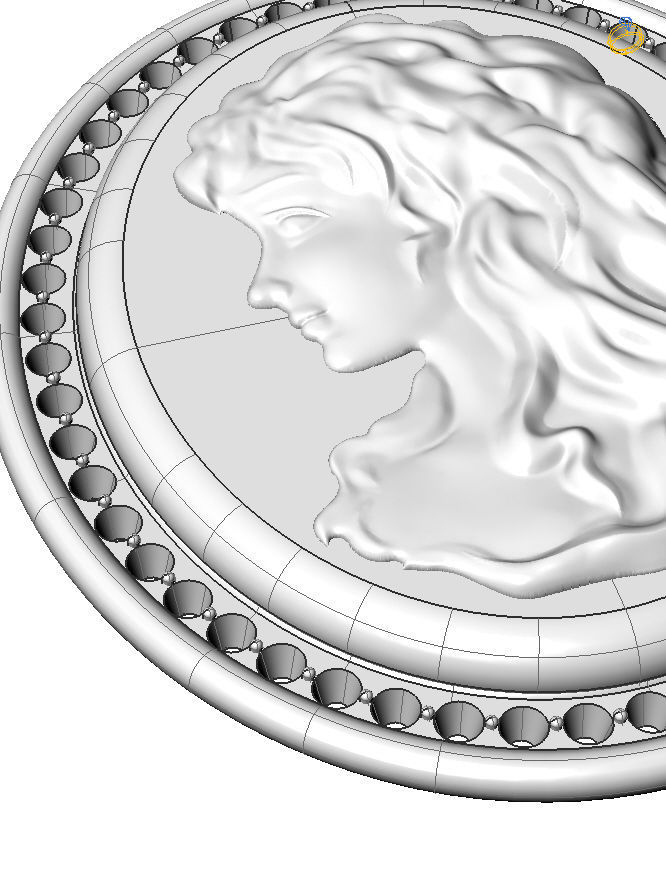 Cameo Brooche 001 3D print model_18