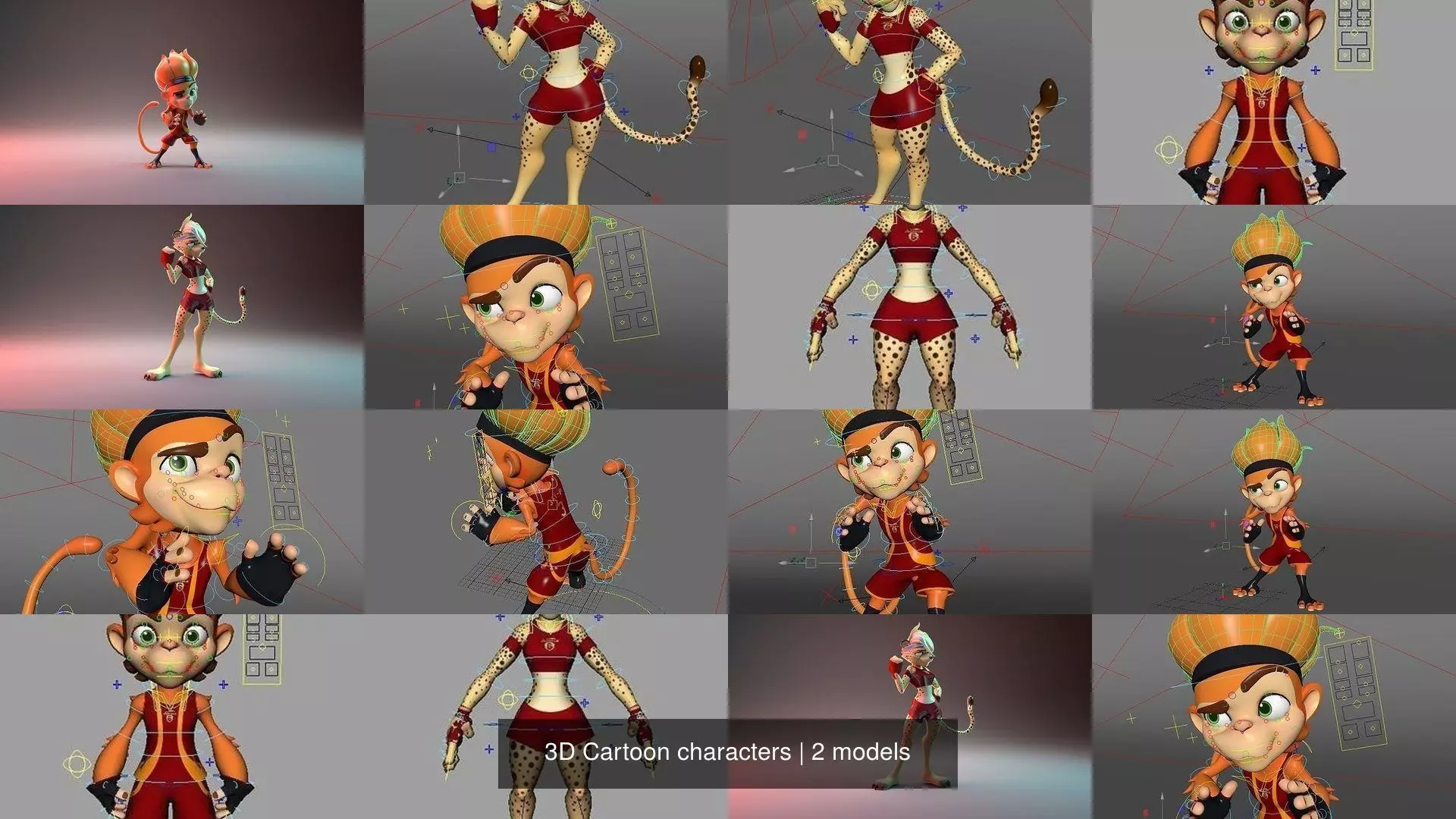 3D Cartoon characters 3D Model Collection_0