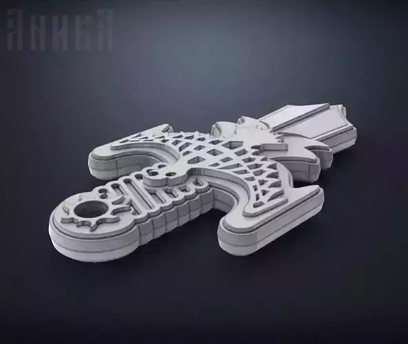 Pendant amulet Falcon taking off