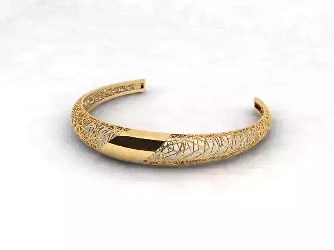 Llightweight golden bracelet V2 3D print model