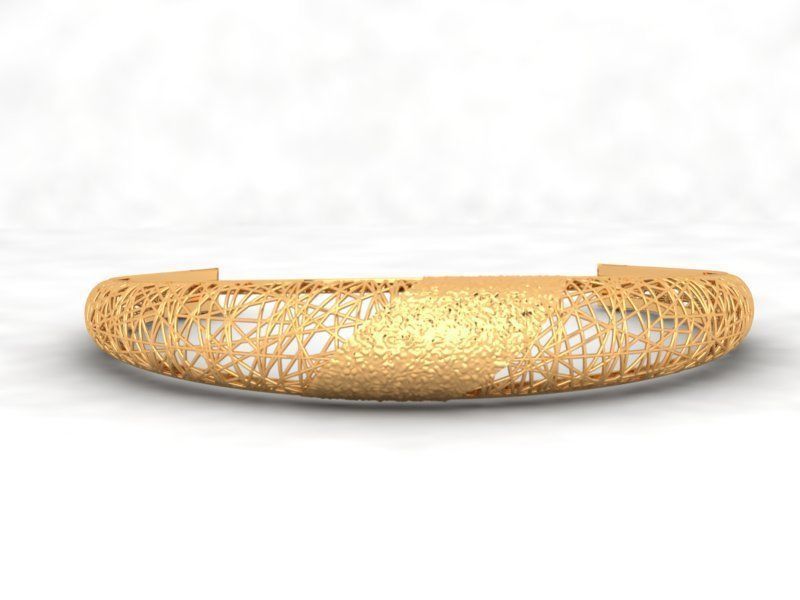 Llightweight golden bracelet V3 3D print model_2