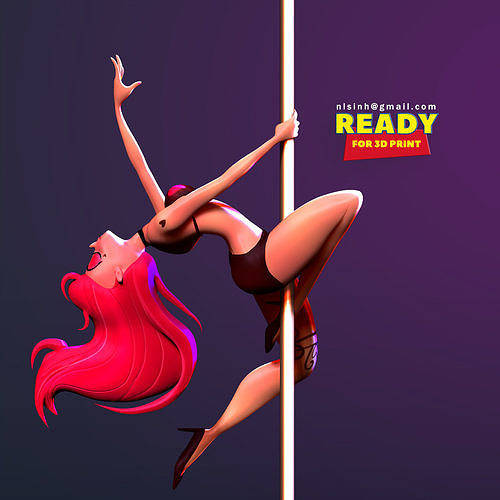 Dancer pole 3D print model