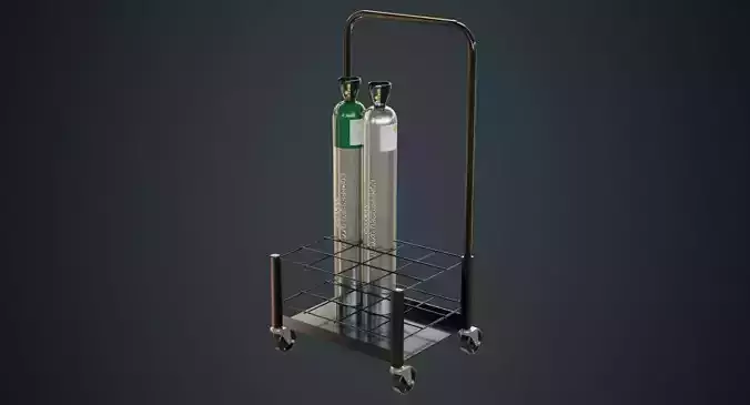 Gas Cylinder 3B Low-poly 3D model