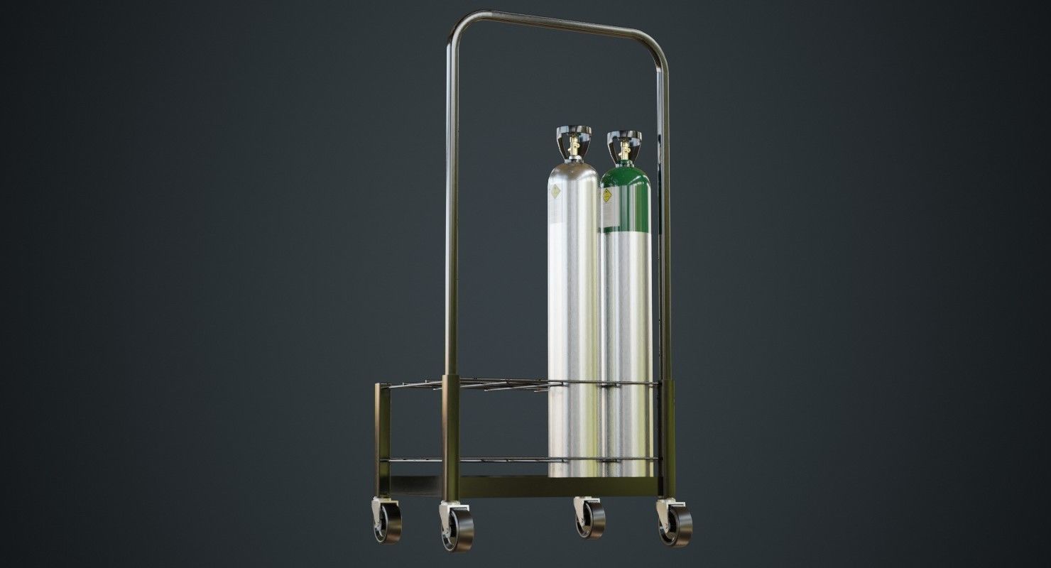 Gas Cylinder 3B Low-poly 3D model_3